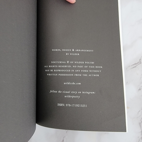 Nocturnal | Poetry Book Compilation Wilder Poems Paperback Gift Coffee Table - Picture 7 of 7